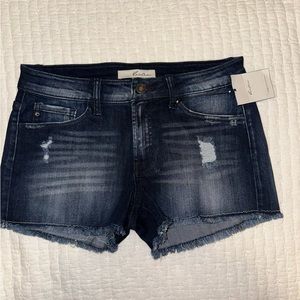 Kancan dark wash jean shorts